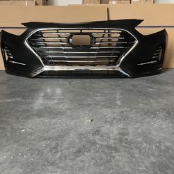 Complete Front Bumper Assembly Set With Grilles And Fog Lights For 2018 2019 Hyundai Sonata