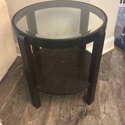 Glass End Table 