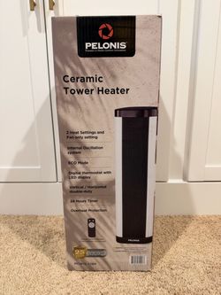 PELONIS Ceramic Tower Space Heater with Timer & Remote Brand New