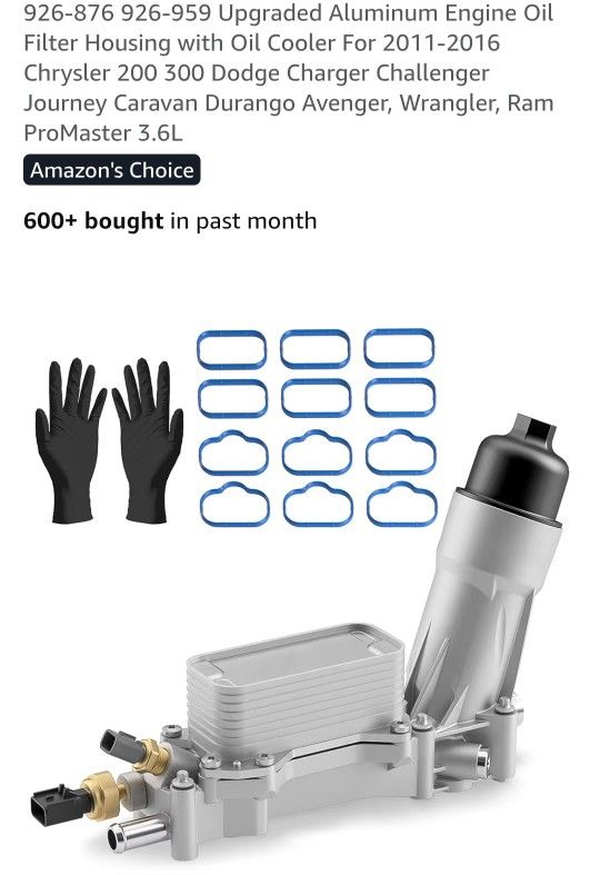 Aluminum Engine Oil Cooler Filter Housing 