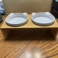 Cat Food And Water Bowls