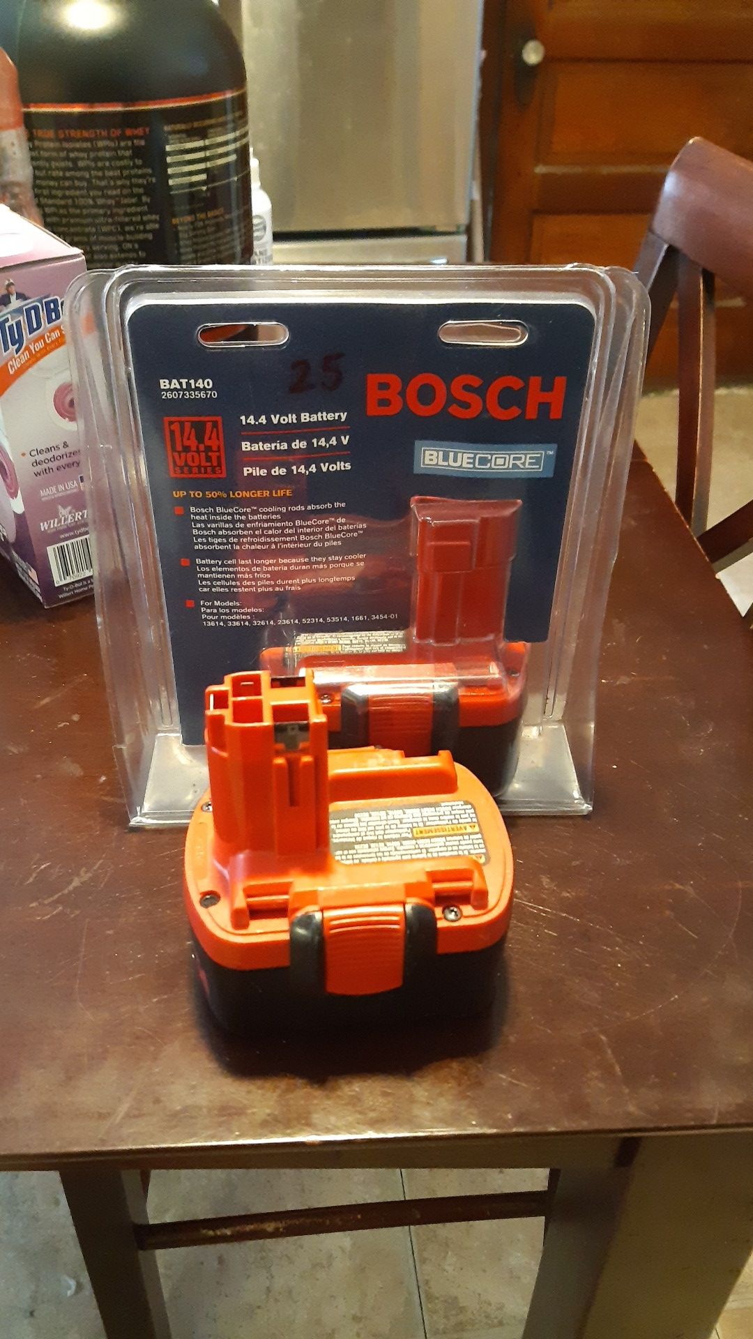 Bosch batteries BAT140 X2 1 new in packaging 1 used still works