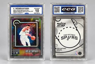 2025 Topps Match Attax Victor Wembanyama Breakthrough Baller #BB-VW CCG 10