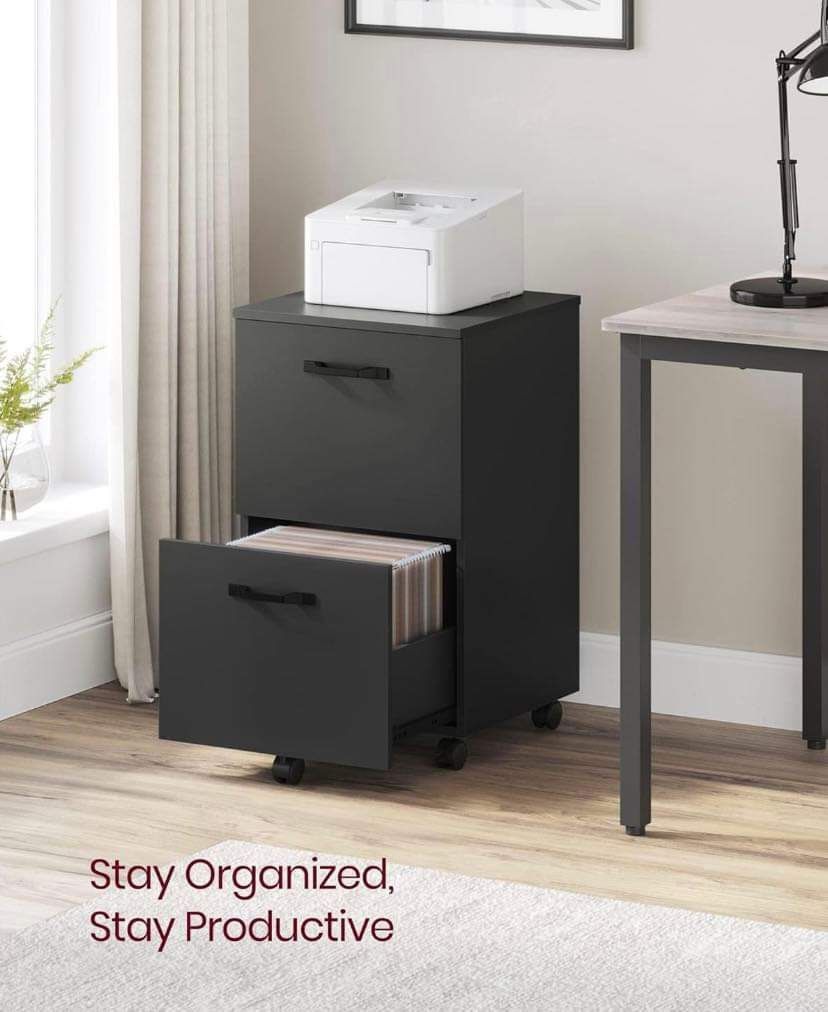 2-Drawer File Cabinet with Wheels