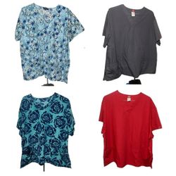 Women Scrub Tops 2X-3X