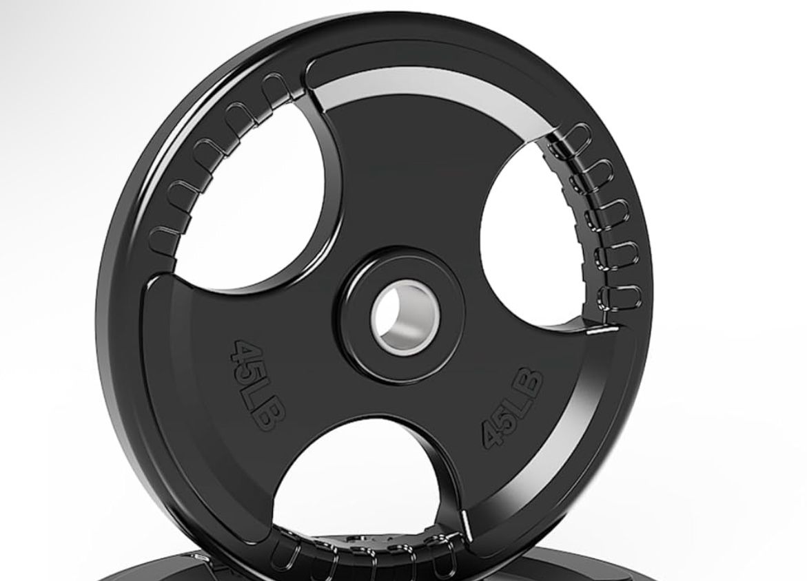 2-Inch Rubber Olympic Grip Weight 45 Lbs