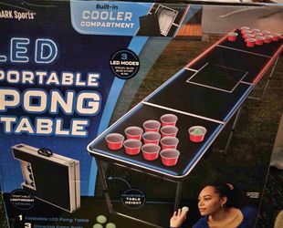 Portable beer pong LED table new