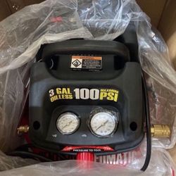 New CENTRAL PNEUMATIC 3 Gal Air Compressor 100 PSI Oilless Portable Pancake 1/3 HP  Also available for sale: Milwaukee Hilti Dewalt Ridgid Ryobi makit