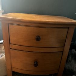 Wooden Nightstand Light Brown