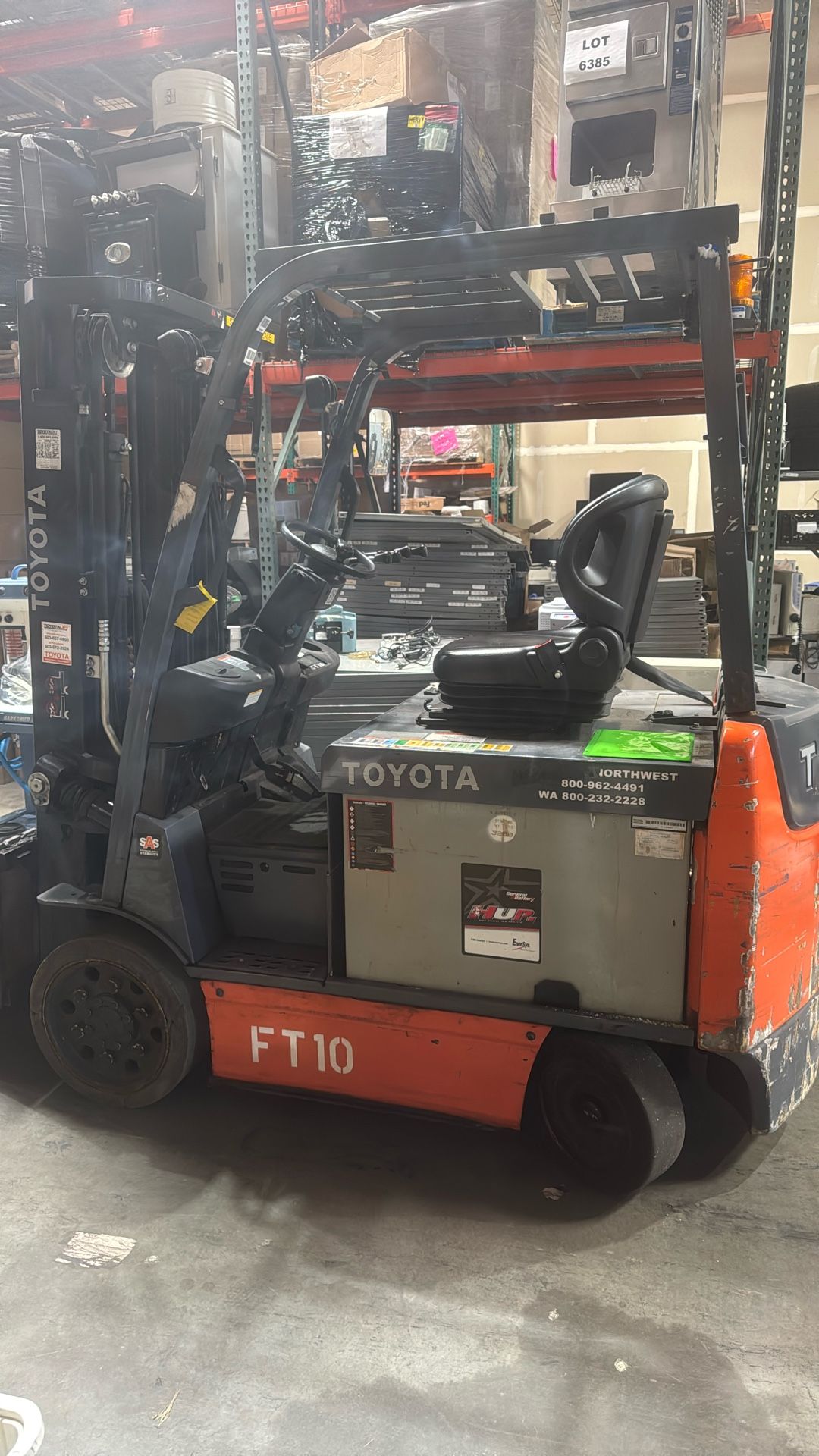 2016 Toyota Electric Forklift 6300lb Capacity