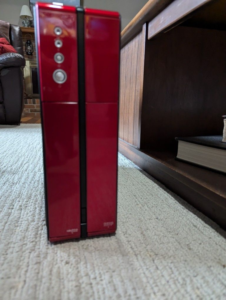 Itx Micro Atx Motherboard Tower Case 500w PSU Power Supply Computer Red 