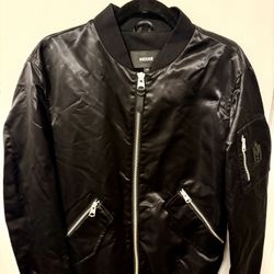 Mackage Ragnar Satin Bomber Jacket | Black