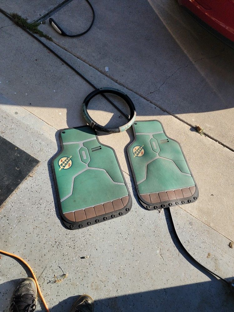 Star Wars Boba Fett Car Floor Mats And Steering Wheel Cover SDCC Exclusive