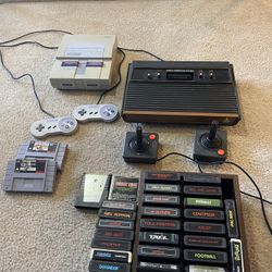 VINTAGE ATARI AND SUPER NINTENDO SYSTEMS
