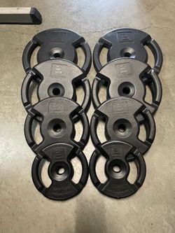 55 lbs Step Fitness Standard 1” Weight Plates… Home Gym Fitness ….