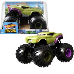 Hot Wheels Monster Trucks Marvel Hulk Die Cast Metal 1:24 Scale - New In Box