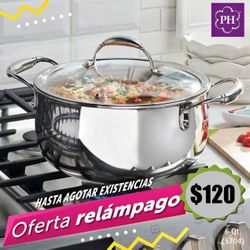 Cacerola De 6 Qt Tri-ply Princess House 