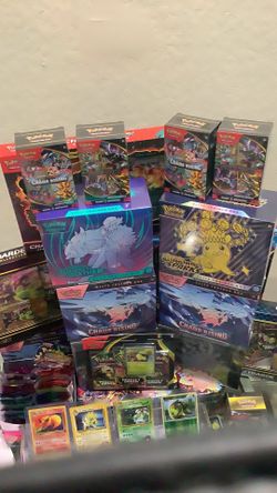 Pokemon sealed etbs/booster bundles, pitch black, chaos rising, surging sparks, journey together