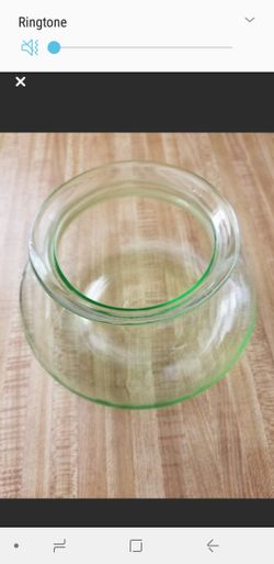 Vintage Clear With Green Tint Glass Vase