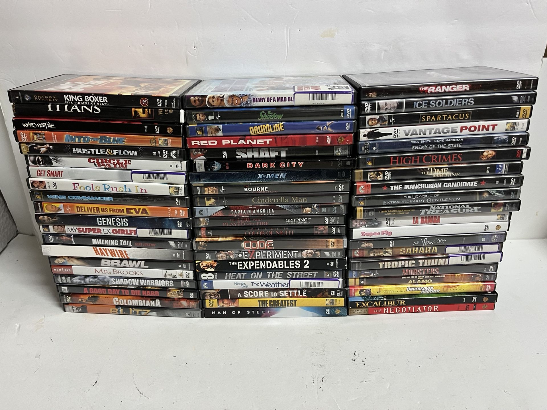 60 DVDs For $10. Mic Genres