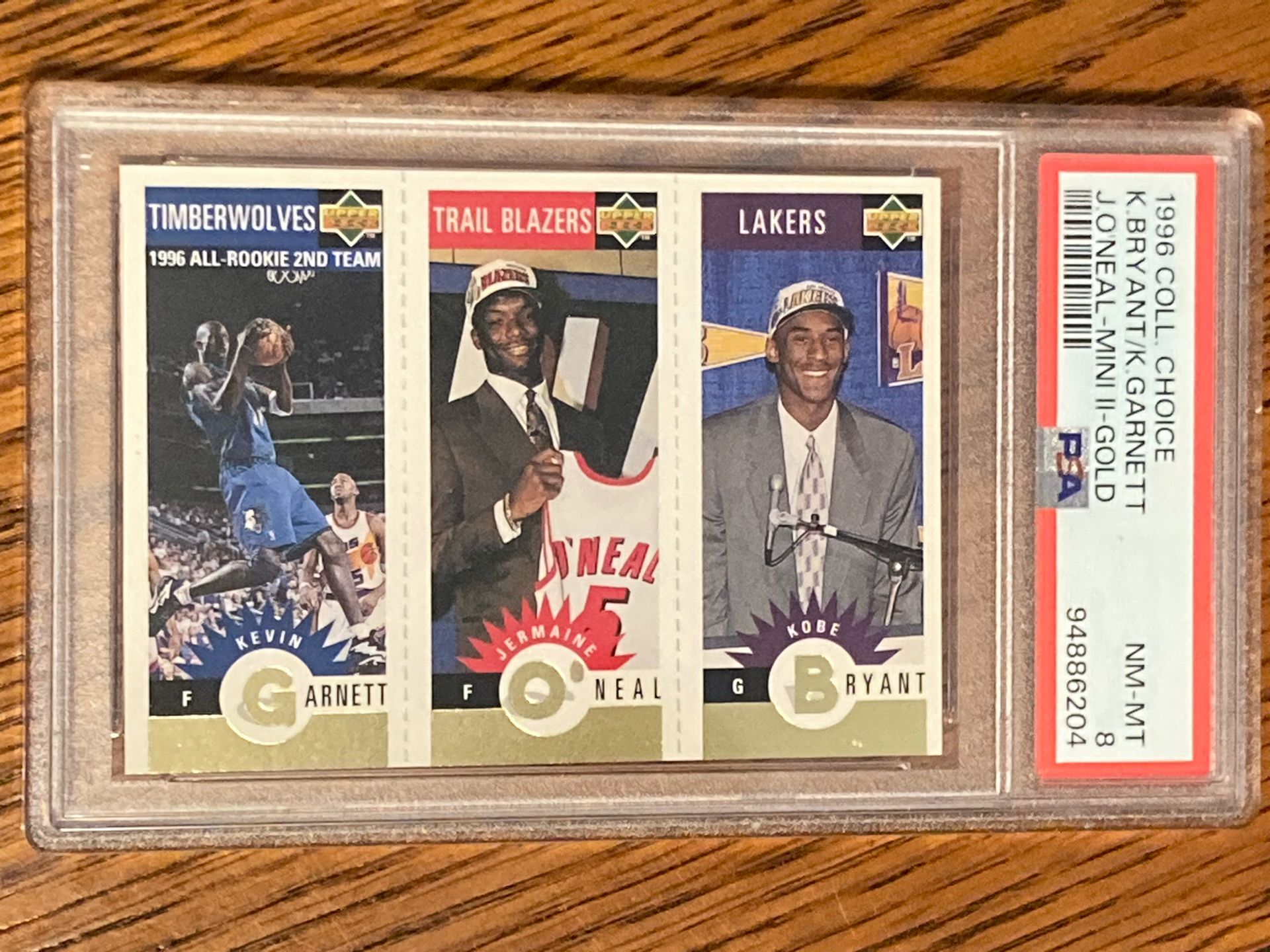 Kobe Bryant 1996 Collector’s Choice Mini GOLD PSA 8 # M129 Rookie Card
