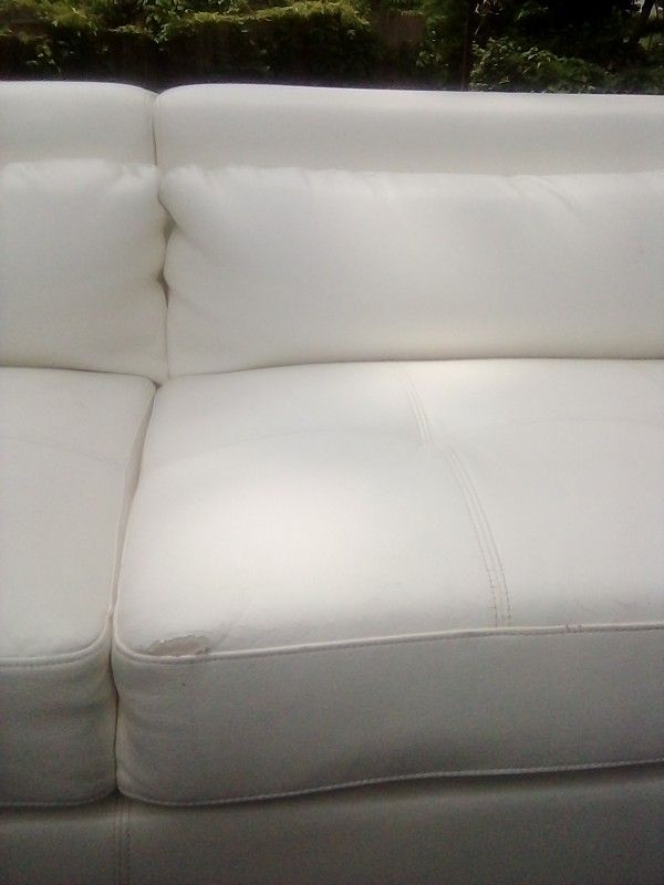 Three Piece White Sofa Set