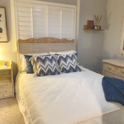 Pier 1 Jamaica Collection Rattan Queen Bedroom Set