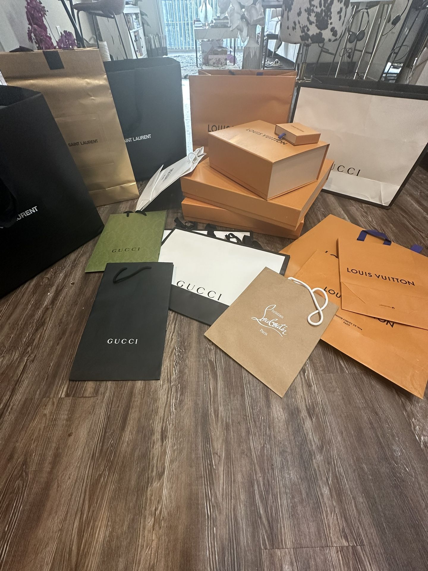Multiple Designer boxes & bags - Sold Together