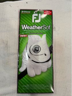 Brand New Footjoy WeatherSof 2 pack golf gloves sz large