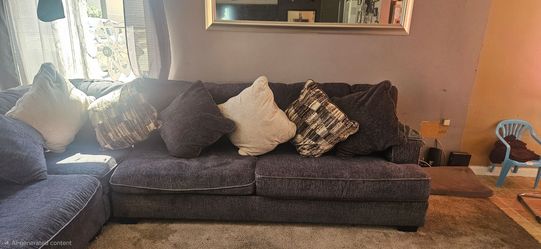 Dark gray sectional couch