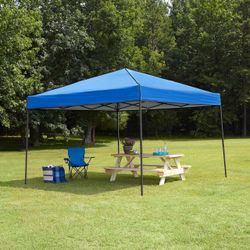 XL Blue Pop-Up Canopy Tent with Steel Frame