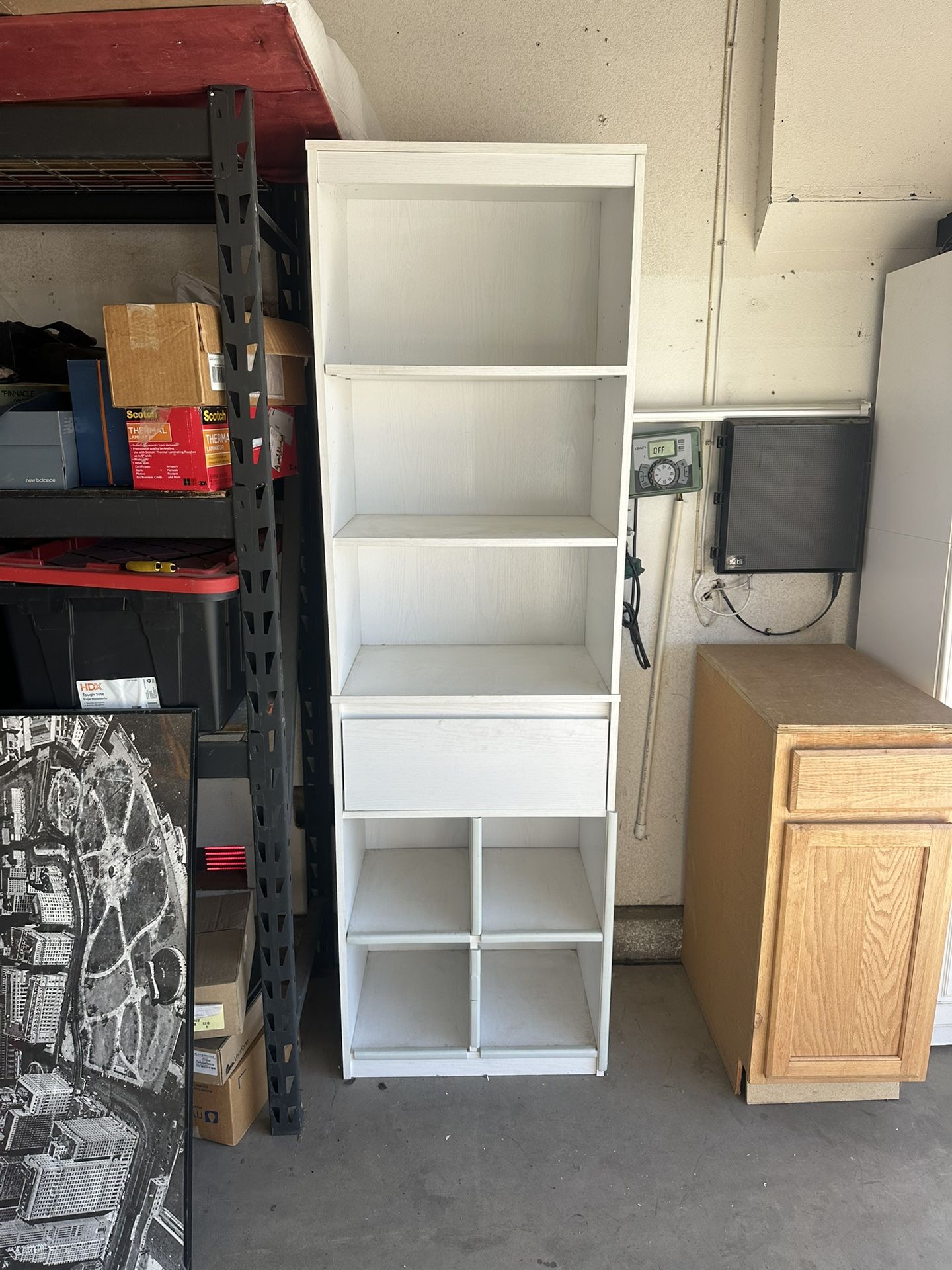 White Organizer Shelf For Bedroom / Kitchen / Garage