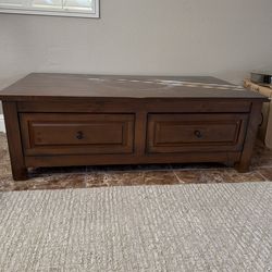 Brown coffee table