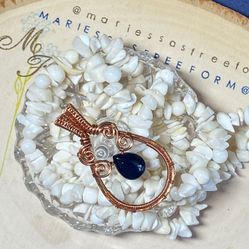 Blue Gold Stone Pendant