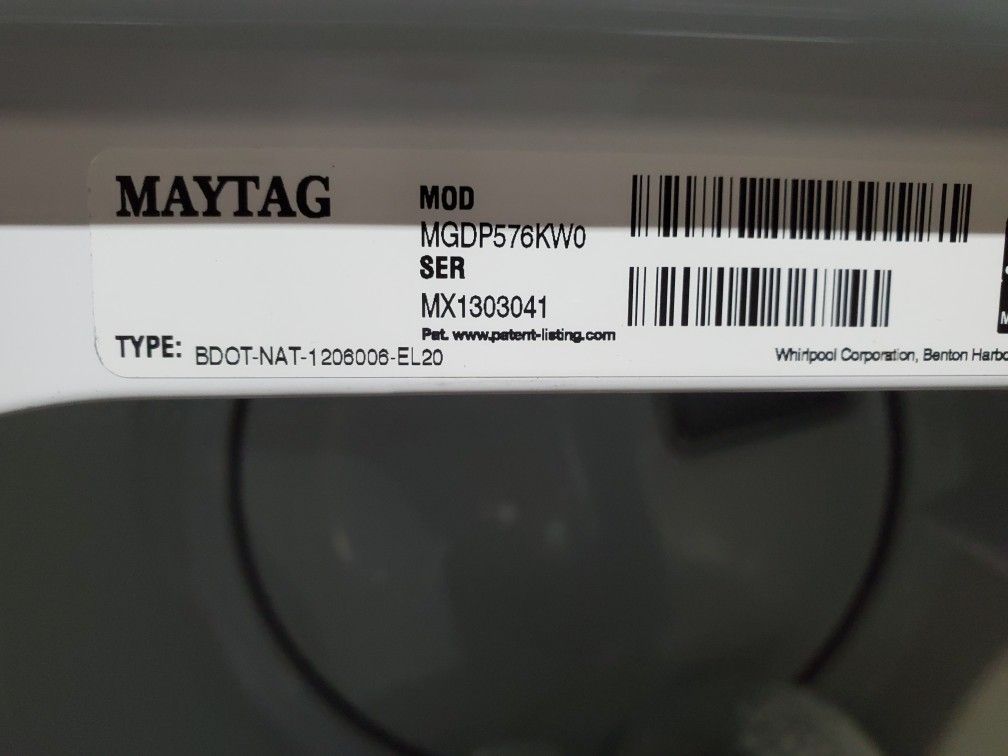 Maytag commercial gas dryer