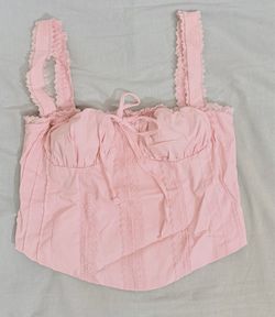Pacsun Pink lace corset top