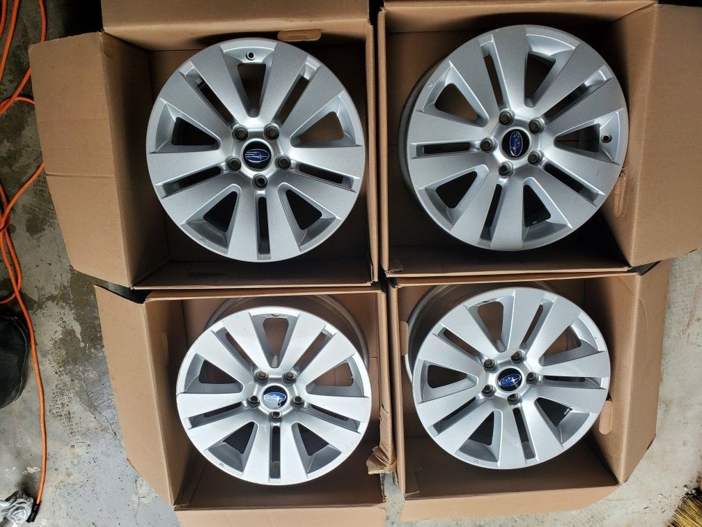 (4) Subaru 17" OEM Wheels w/ 5x115 Lug Pattern