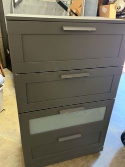 Gray Tall Dresser