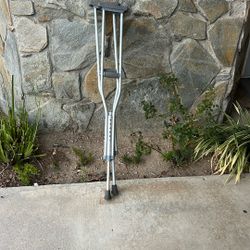 Lightweight Adjustable Aluminum Crutches, Adult
