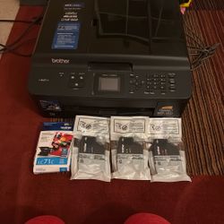 Brother Printer MFC-J435w with 8 Ink Cartridges 