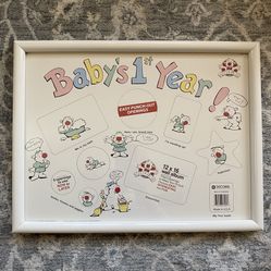 Baby's 1st Year! Picture Frame from Squeezlings, Punch Out Openings, Decorel NEW