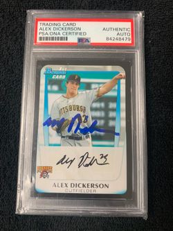Alex Dickerson bowman Rookie Auto PSA
