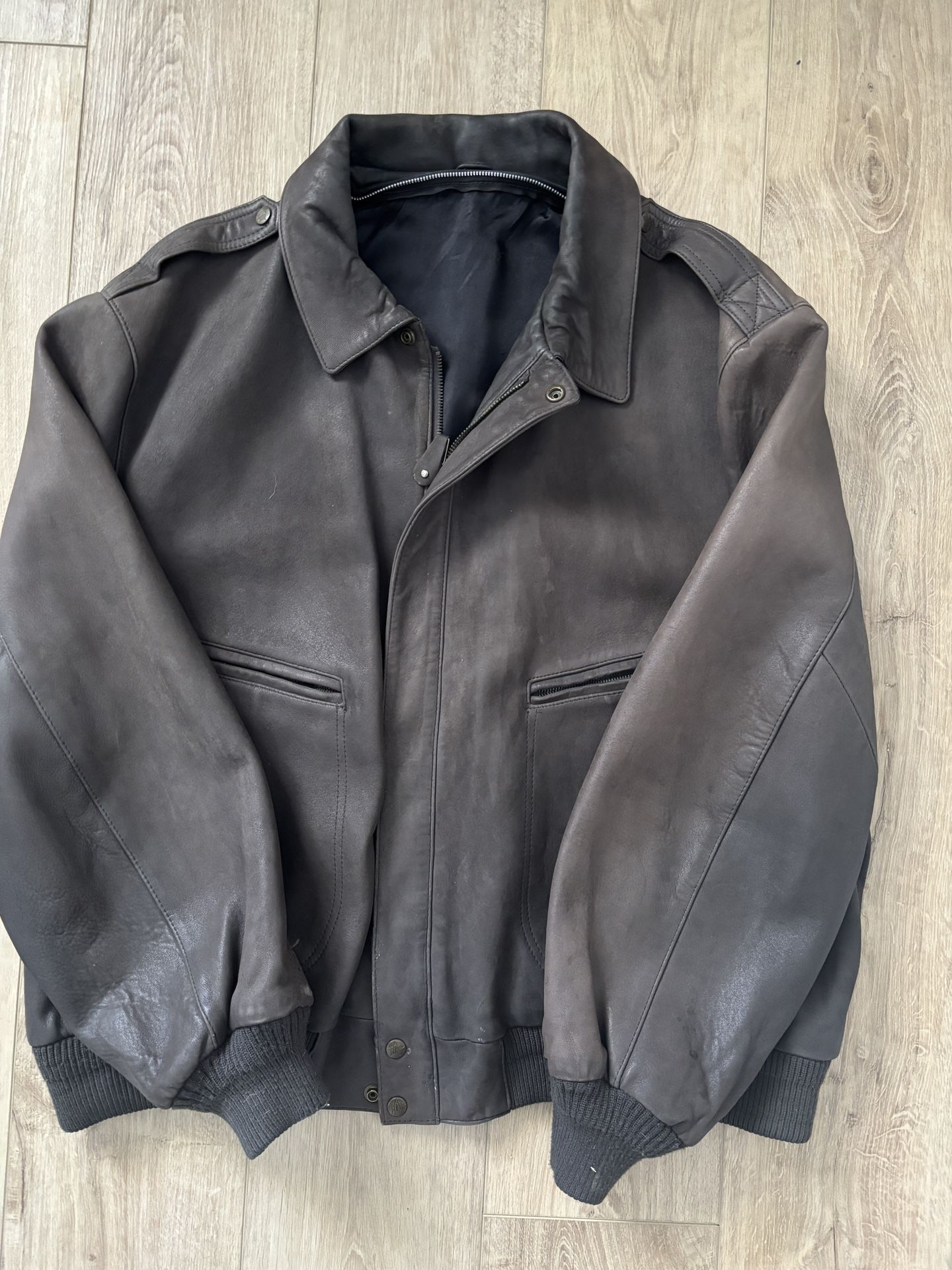 Men’s 3XL Brown Leather Jacket