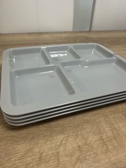 Gray compartment trays (set of 4)