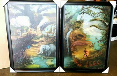 Metaphorical Art Textured Print W/frame 