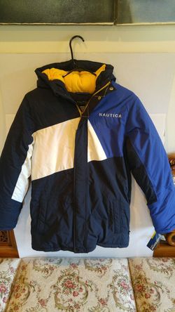 Nautica Colorblock Winter Coat Jacket Windbreaker Vintage Sz Large