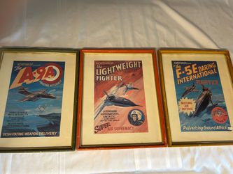 (3) Northrop Aircraft Fighters Posters