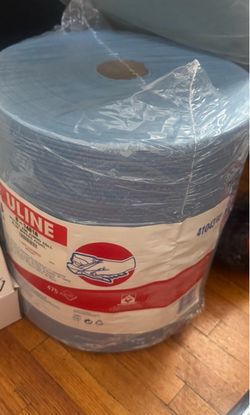 Uline Heavy Duty Wipers - Jumbo Roll, Blue
