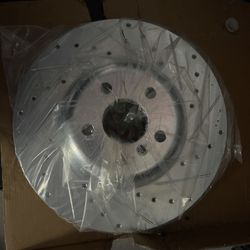 R1 Concepts Rear Drilled And Slotted Silver Rotors