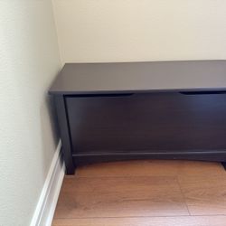 Black Storage Bench , Chest Or Toy Box